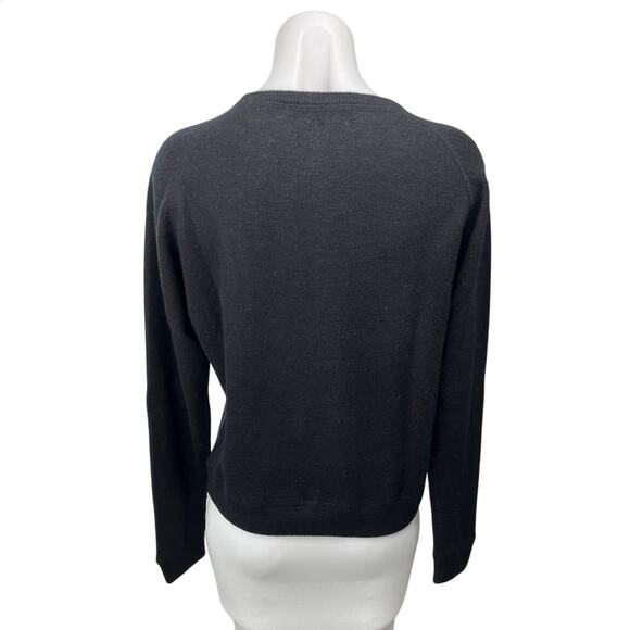 NAKEDCASHMERE Women's Black 100% Cashmere Crewneck Pullover Sweater Top Size M - Picture 2 of 4